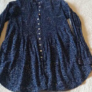 Batik button down tunic - size M